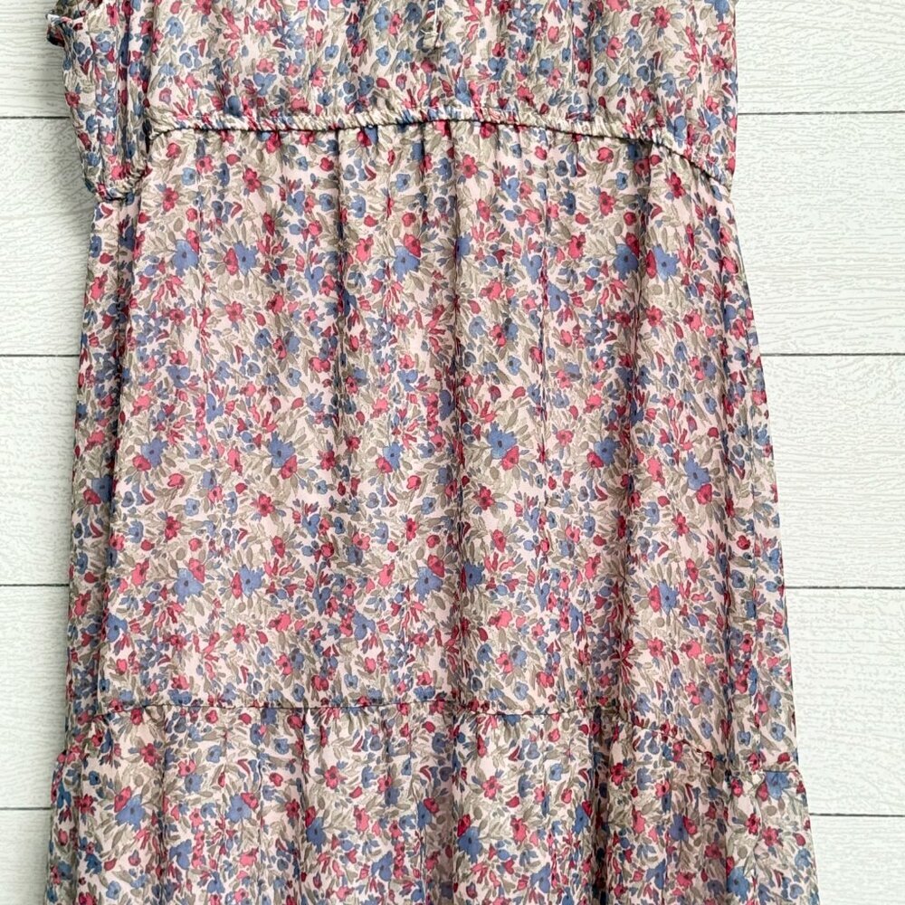 BB Dakota Ditsy Floral Ruffle Cap Sleeve Tiered Maxi Dress M | Prairie Boho - Picture 5 of 11